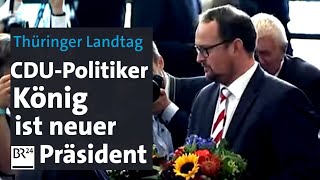 Thüringen CDUPolitiker König neuer Landtagspräsident  BR24 [upl. by Ahsote]