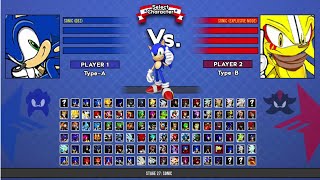 Sonic DBZ VS Sonic Explosive l Sonic Battle MUGEN HD [upl. by Berton349]