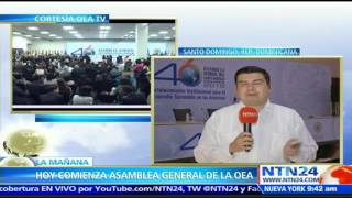 Sin Venezuela en la agenda inicia en República Dominicana la 46 Asamblea General de la OEA [upl. by Nilyram296]