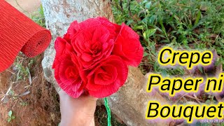 Crepe paperniko bouquet tariaSimple onge taria step by step videoLekkani pul [upl. by Tildie533]