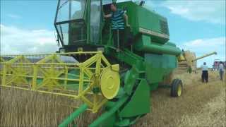 Vintage combine harvesters working [upl. by Ormand93]