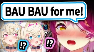 Marine Makes FuwaMoco Bau Bau For Her And Her Reaction When They Actually Do It Is TooCute【Hololive】 [upl. by Simonetta]