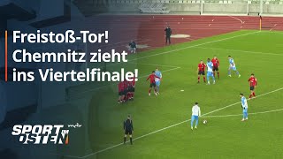 Eigentor und nicht gegebener Strafstoß Chemnitz im Glück gegen den Dresdner SC  MDR [upl. by Attelra314]