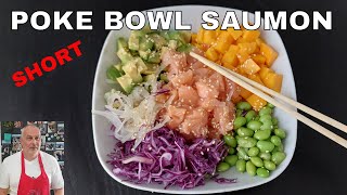 POKE BOWL RECETTE Au saumon [upl. by Thorrlow647]