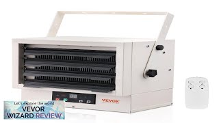 VEVOR Electric Garage Heater 5000Watt Digital FanForced WallCeiling Mount Shop Heater Review [upl. by Lanoil]