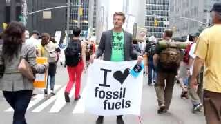 Alex Epstein at Peoples Climate March Part 4 Protester Tries to Make Alex Sick [upl. by Ramilahs]