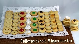 Galletas de 3 ingredientes faciles y rapidas [upl. by Aela]