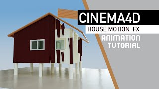 House Modeling amp Animation  Cinema 4D Tutorial  Speed Mograph Animation [upl. by Ybur]