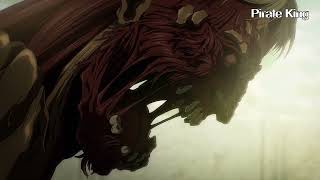 English Dubbed Eren uses the War Hammer titan power to fight Reiner And Galliard Attack On Titan [upl. by Ecneitap]