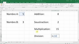 Comment réaliser des CALCULS avec EXCEL   Opérations et formules Cours facile [upl. by Rosel]