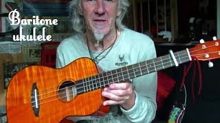 Greensleeves baritone ukulele lesson beginners [upl. by Clemence]