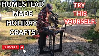 CRAFTING IS FUN Homestead Crafts DIY Sawmill Holiday Christmas Gift Joyful Project Building [upl. by Ronel]