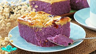 YUMMY UBE BIKO with CUSTARD TOPPING [upl. by Nosiddam129]