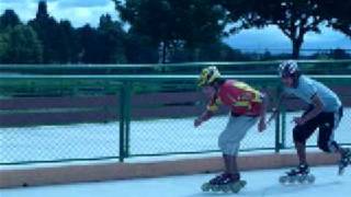 Patinaje de carreras Ronald y Erick relevos [upl. by Eecram]