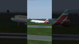 Flightgear Eurowings A320 flightgear airbus a320 landing cluj eurowings shorts europe [upl. by Brottman740]