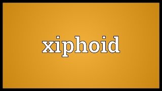 Xiphoid Meaning [upl. by Eugirne784]