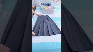 Flawless Pleated Skirt Fold in Seconds shorts clothstorage laundry foldingclothes [upl. by Morven]