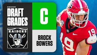 2024 NFL Draft Grades Raiders select Brock Bowers No 13 Overall  CBS Sports [upl. by Vale]