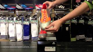 Adidas F50 Adizero Leather Metallic SilverInfraredBlack Unboxing [upl. by Aneehsor561]