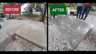 Step by step DIY tutorial on how to polish concrete using a hand held grinderPolished Concrete Cebu [upl. by Leilani]