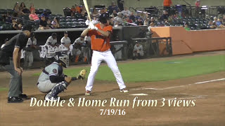 Jason Heinrich Aberdeen Ironbirds MiLB Double amp Home Run 3 Different Views [upl. by Alleunamme]