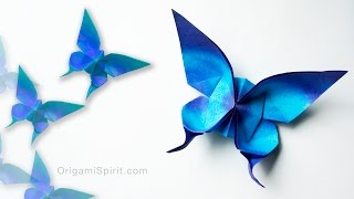 How to Fold an Origami Butterfly  Mariposa UPDATED VERSION Actualizada [upl. by Preciosa]