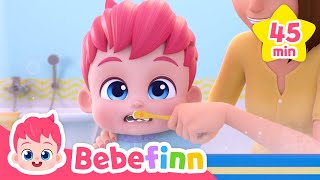 Morning routine songs for kids  Brush teeth and Wash your face  Bebefinn Nursery Rhymes [upl. by Suoivatra]