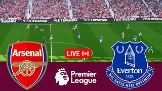 LIVE Arsenal vs Everton Premier League 2324 Full Match  Video Game Simulation [upl. by Ellehcer]