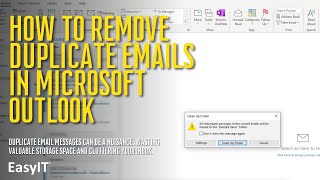 How To Remove Duplicate Emails In Microsoft Outlook [upl. by Roti]