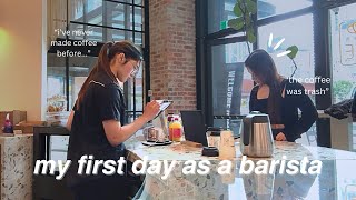 first day working at a cafe EXTREMELY chaotic [upl. by Enairda]