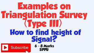 Example on Intervisibility and Height of SignalScaffolding in Triangulation Survey Type 3 [upl. by Tichon]