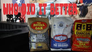 Kinsgsford Briquettes vs Royal Oak Briquettes vs BampB Briquettes Who Burned the Longest [upl. by Renfred]