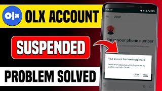 Olx account suspended problem  Olx suspended account unbanned kaise kare  How to unban olx account [upl. by Roselba194]