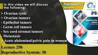 Ovarian cysts  Ovarian tumors  cystadenoma  Brenner tumor  Dysgerminoma  Krukenberg tumor [upl. by Ahsea]