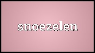 Snoezelen Meaning [upl. by Taam497]