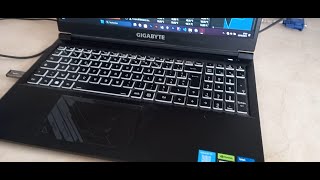 Laptop GIGABYTE G5 KF stress test power amp temp [upl. by Annovahs]