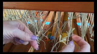 Tying up the Bergman Countermarch Loom  Part 2 Linen Cord Method [upl. by Elyr]