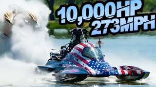 10000HP Drag Boats  273MPH in 3 Seconds Worlds FASTEST Drag Boats [upl. by Neau]