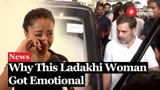 As Congress leader Rahul Gandhi Visits JampK This Ladakhi Woman Gets Emotional This Is Why [upl. by Clancy]