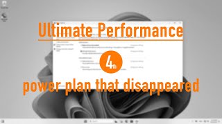 Enable Ultimate Performance power plan in Windows 11 [upl. by Walcott]