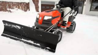 Husqvarna LTH tractor with snow blade [upl. by Modern]