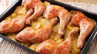 POLLO al Horno Asado con PATATAS  Receta Fácil Económica y Rendidora [upl. by Ayt]