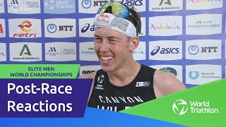 PostRace Reactions  Hayden Wilde  Elite Men World Championships [upl. by Hepza690]