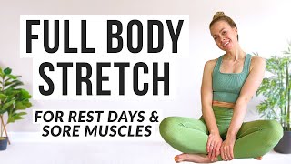 15MIN FULL BODY STRETCHING  Prefect for rest days sore muscles amp flexibility [upl. by Assenyl909]