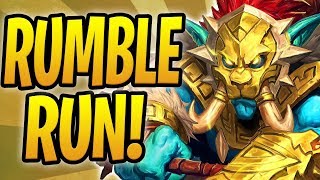 WORLD FIRST COMPLETE RUMBLE RUN ATTEMPT  Rastakhans Rumble Adventure  Hearthstone [upl. by Sirk]