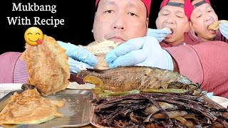 ADOBONG TILAPIA AND TORTANG TALONG WITH RECIPE  ASMR MUKBANG  COOKING AND EATING SHOW [upl. by Efal793]