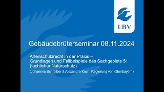 Artenschutzrecht in der Praxis – Grundlagen und Fallbeispiele des Sachgebiets 51 RvOB [upl. by Wadell]