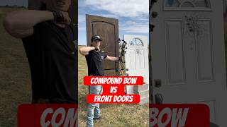 70 lb Compound Bow vs a Solid Wood Door and a Steel Exterior Door [upl. by Ailla]