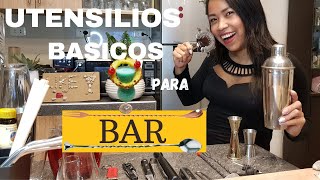 UTENSILIOS PARA BAR ¿Qué se necesitan Paraqué prepares fácil tus cocteles TUTORIAL 🍹 [upl. by Neetsuj]