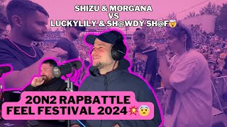 LuckyLily amp Shwdy Shf vs Shizu amp Morgana 😱 DLTLLY FEEL FESTIVAL  REACTION [upl. by Nyrret]